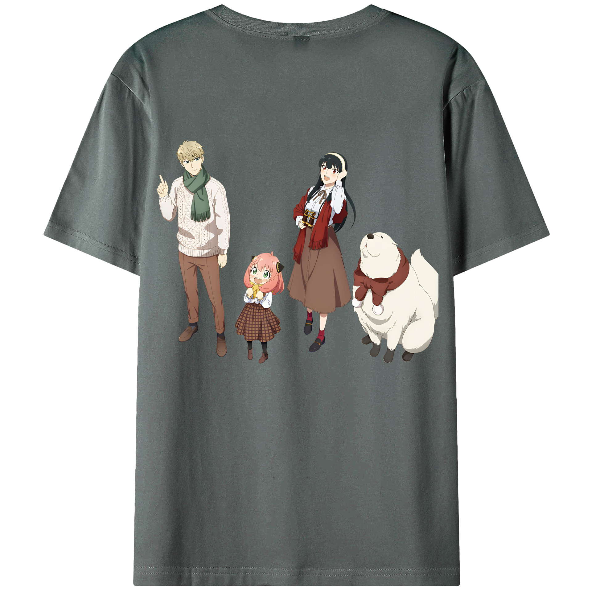 （画像用） SPY×FAMILY间谍家家酒 綿100％ メンズ半袖Tシャツ（バックプリント） 通気性
